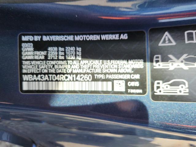 2024 BMW 430XI - WBA43AT04RCN14260