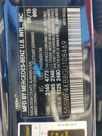2016 MERCEDES-BENZ C 300 4MATIC 55SWF4KB8GU108469