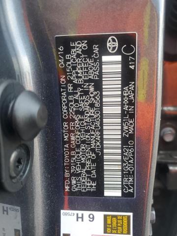 2016 TOYOTA PRIUS JTDKARFU4G3018563