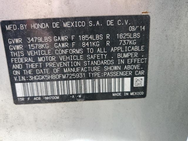 2015 HONDA FIT EX 3HGGK5H80FM725931