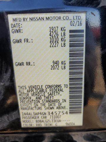 2016 NISSAN ALTIMA 2.5 - 1N4AL3AP4GN345754