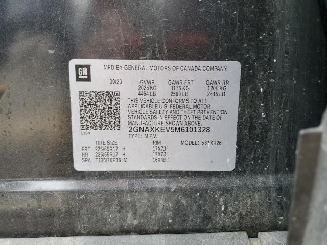 2021 CHEVROLET EQUINOX LT 2GNAXKEV5M6101328