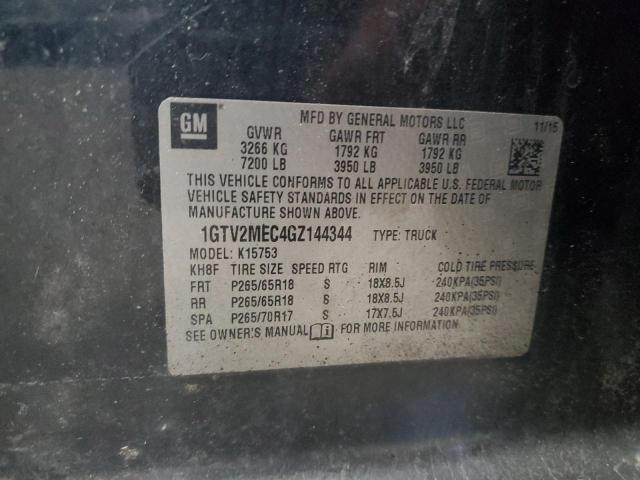 2016 GMC SIERRA K15 1GTV2MEC4GZ144344