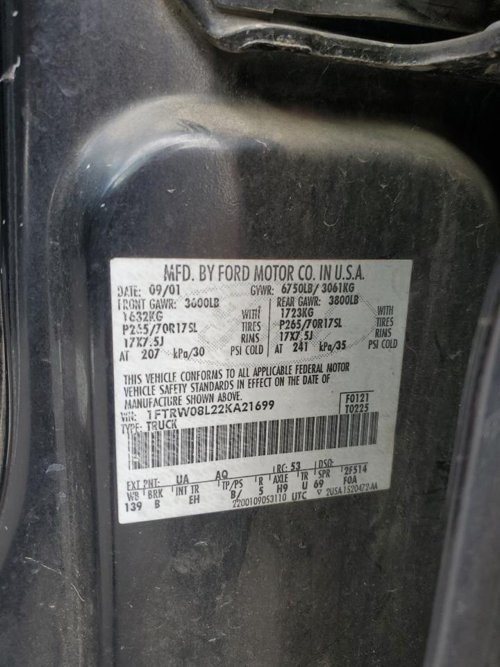 Lot #3302759439 2002 FORD F150 SUPER