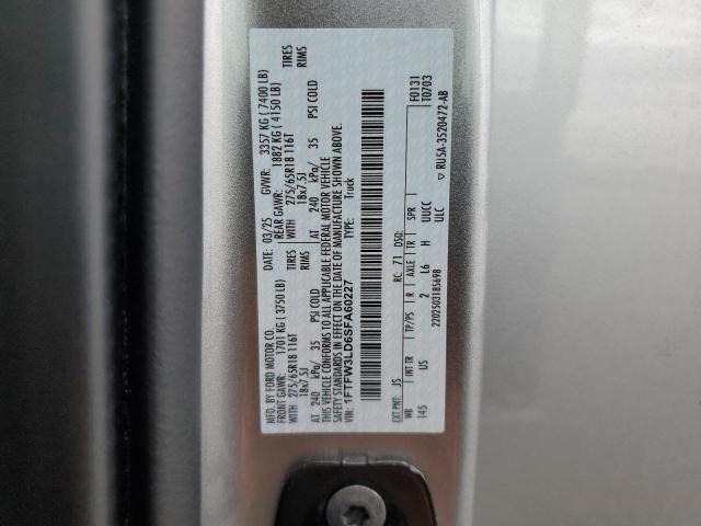 2025 FORD F150 XLT - 1FTFW3LD6SFA60227