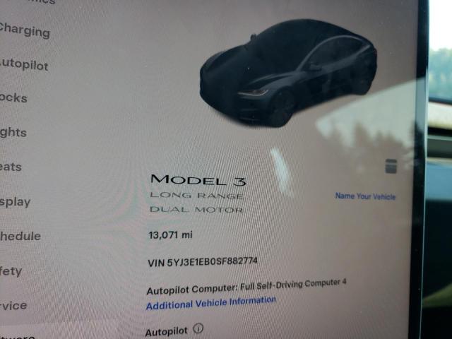 2025 TESLA MODEL 3 5YJ3E1EB0SF882774