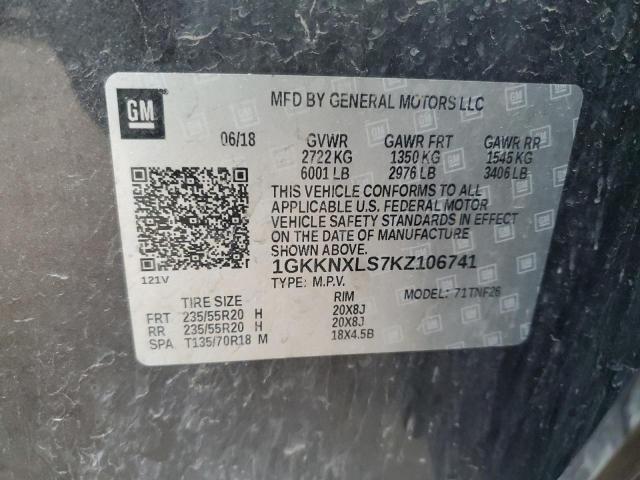 2019 GMC ACADIA DEN 1GKKNXLS7KZ106741