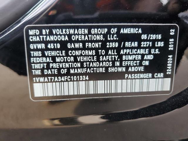 2015 VOLKSWAGEN PASSAT S 1VWAT7A34FC101334