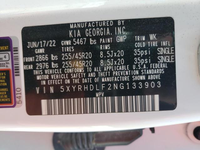 2022 KIA SORENTO EX 5XYRHDLF2NG133903