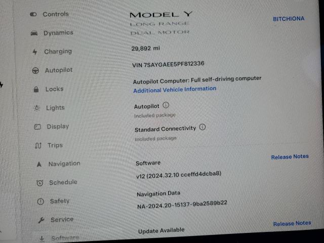 2023 TESLA MODEL Y 7SAYGAEE5PF812336