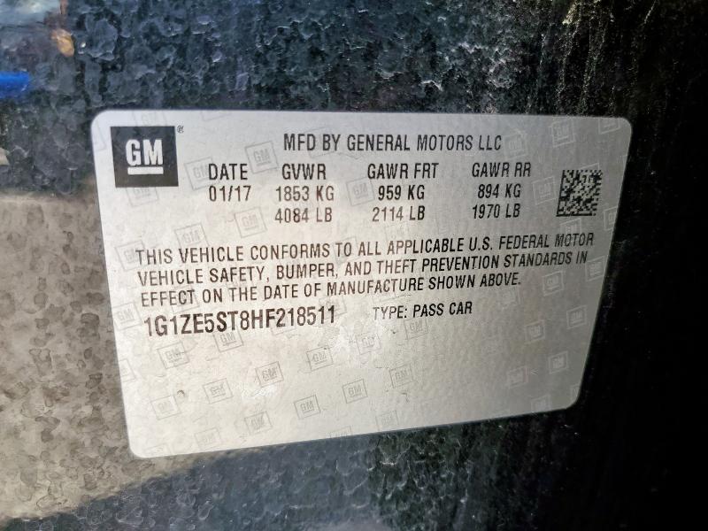 2017 CHEVROLET MALIBU LT - 1G1ZE5ST8HF218511