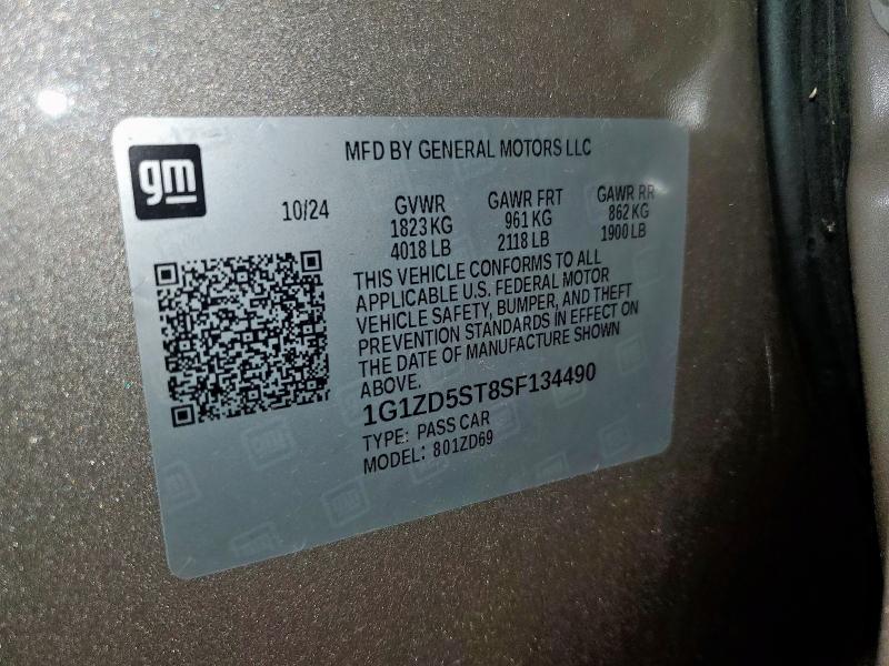 2025 CHEVROLET MALIBU LT 1G1ZD5ST8SF134490