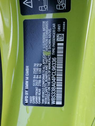 2023 BMW M4 COMPETI WBS33BA04PCL96336