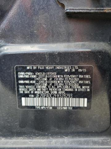 2015 SUBARU XV CROSSTREK 2.0 PREMIUM JF2GPADC2FH328293