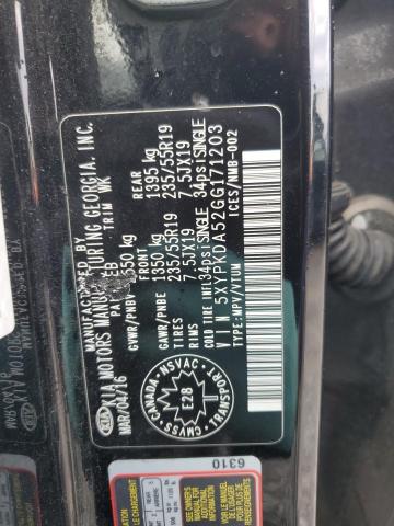 2016 KIA SORENTO SX - 5XYPKDA52GG171203