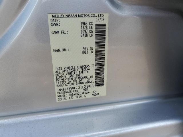 2020 NISSAN ALTIMA S 1N4BL4BV8LC212881