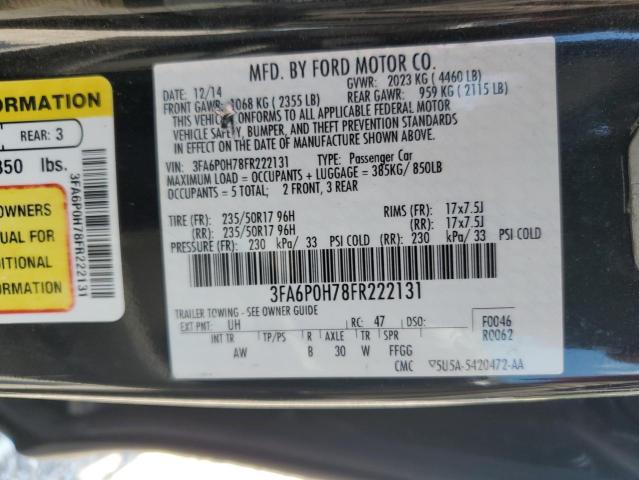 2015 FORD FUSION SE - 3FA6P0H78FR222131