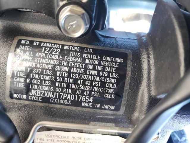 2023 KAWASAKI ZX1400 J JKBZXNJ17PA017654