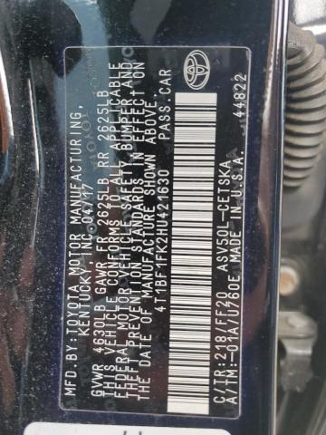 2017 TOYOTA CAMRY LE 4T1BF1FK2HU421630