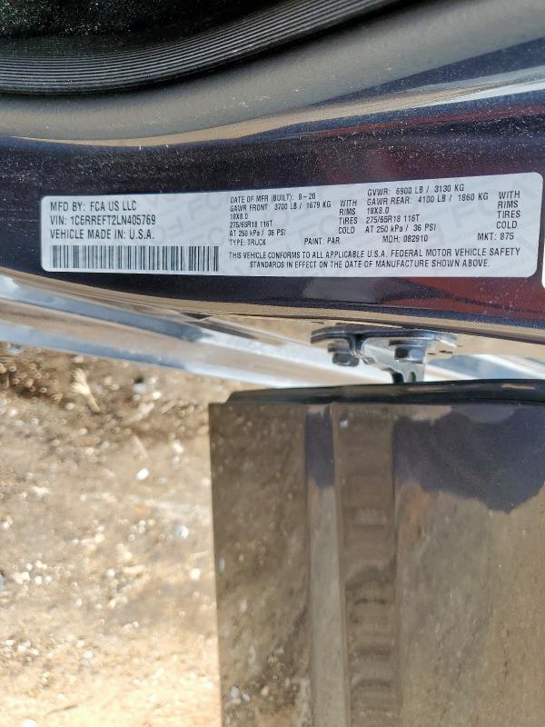 2020 RAM 1500 BIG H - 1C6RREFT2LN405769