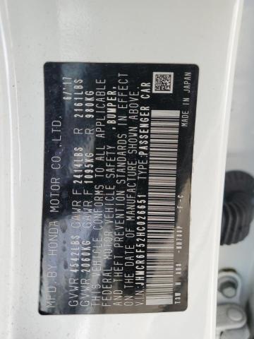 2017 HONDA ACCORD HYB - JHMCR6F52HC026651