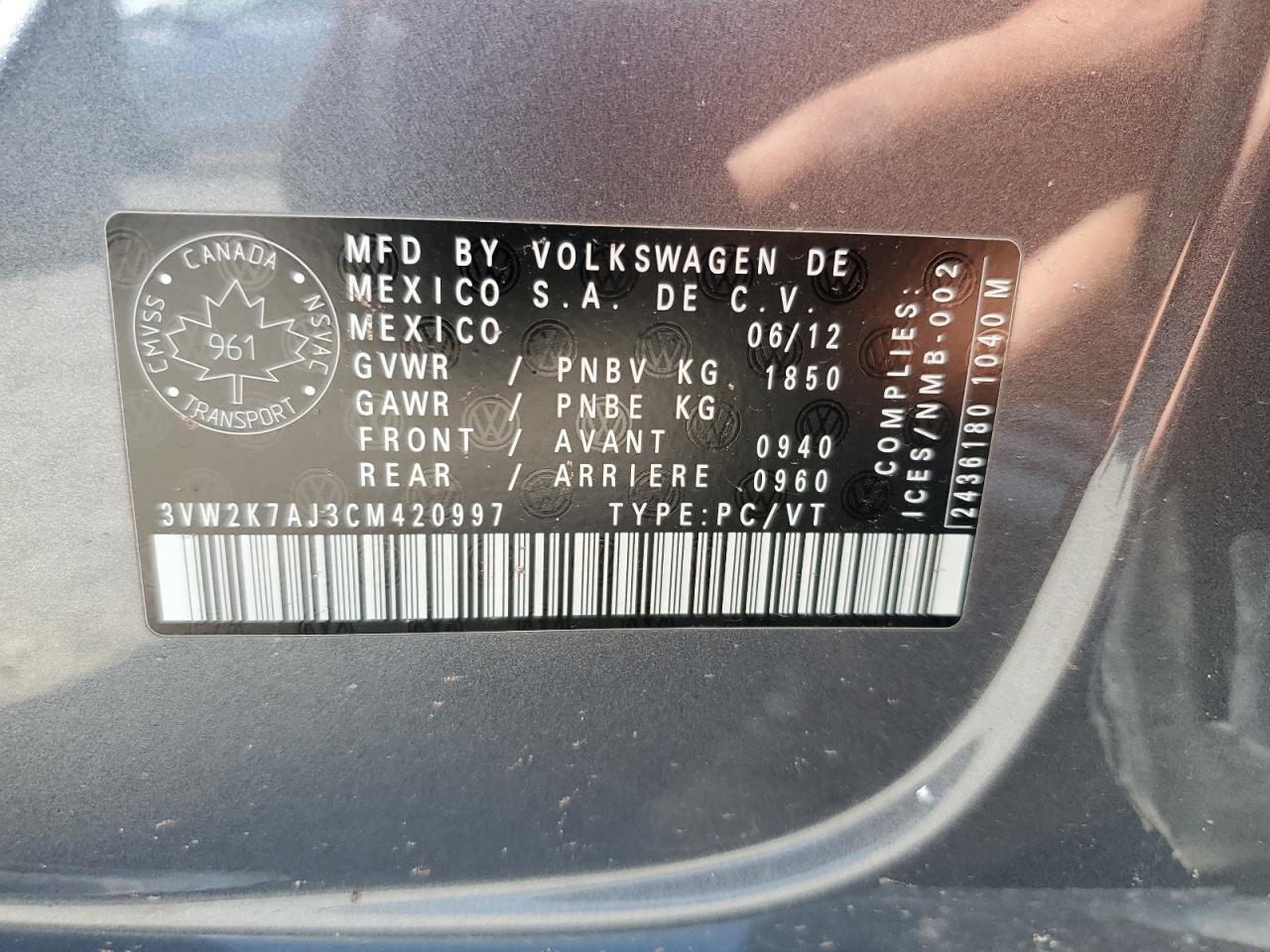 VOLKSWAGEN JETTA BASE