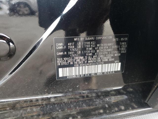 2025 SUBARU CROSSTREK 4S4GUHU65S3751110