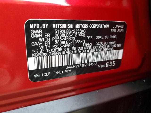 2023 MITSUBISHI OUTLANDER JA4J4VA84PZ044562