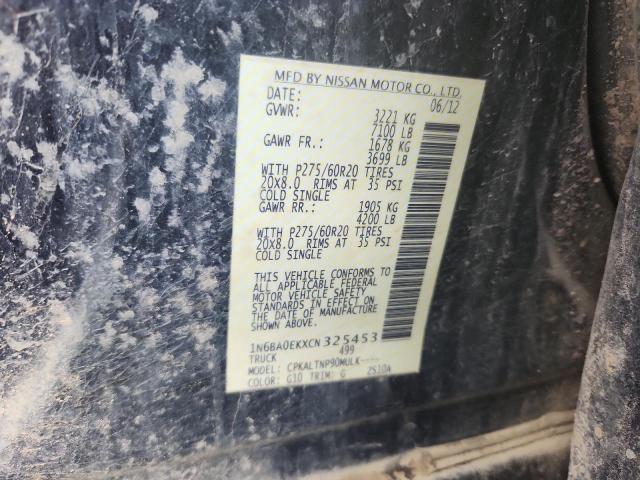 2012 NISSAN TITAN S - 1N6BA0EKXCN325453