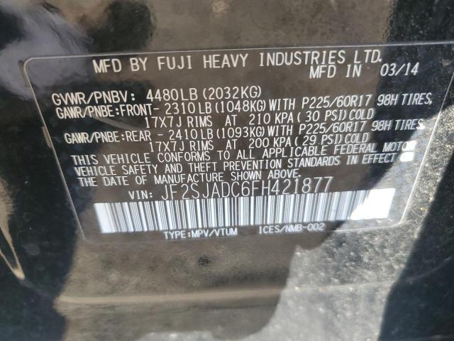 2015 SUBARU FORESTER 2 JF2SJADC6FH421877