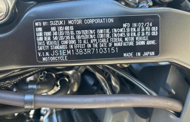 2024 SUZUKI GSX800 F JS1EM13B3R7103151