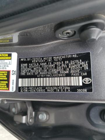 2018 TOYOTA CAMRY L 4T1B11HK2JU029832