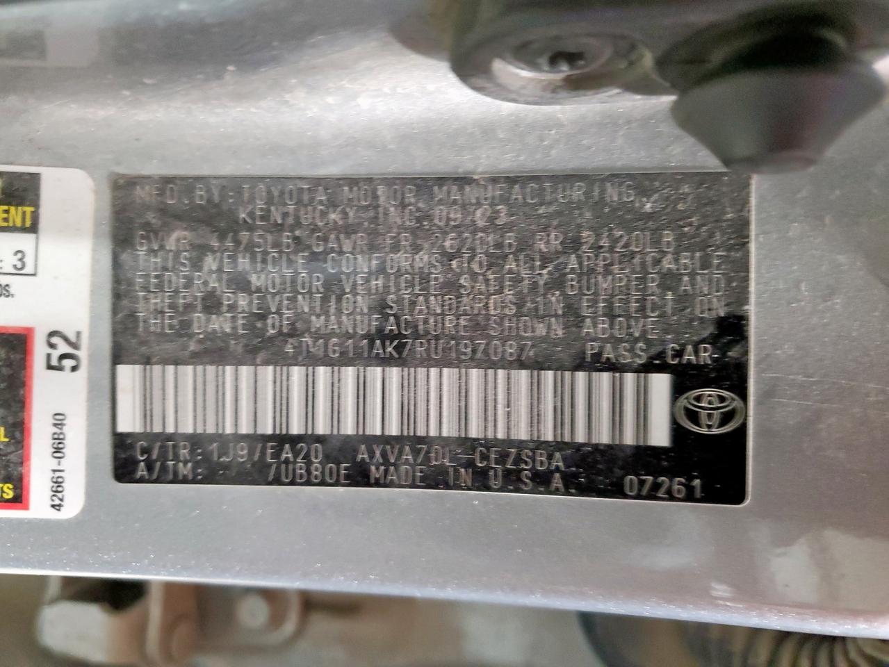 Lot #3304614459 2024 TOYOTA CAMRY SE NIGHT SHADE