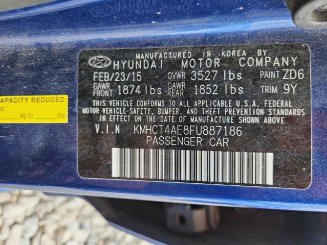 2015 HYUNDAI ACCENT GLS KMHCT4AE8FU887186