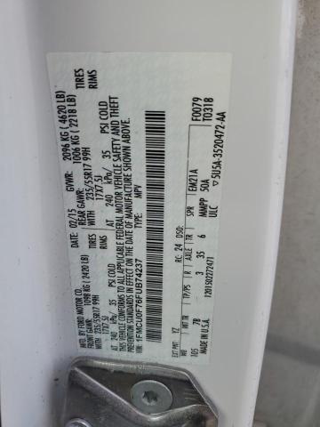 2015 FORD ESCAPE S 1FMCU0F76FUB74237