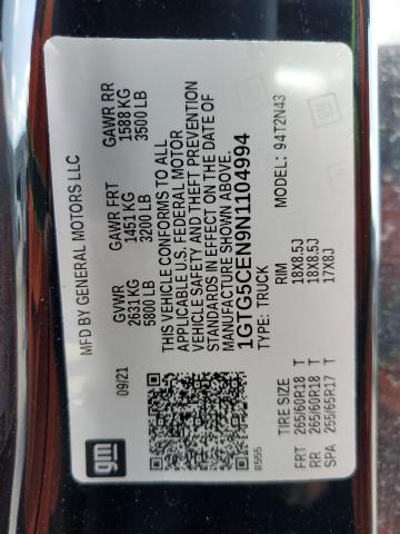 2022 GMC CANYON ELE 1GTG5CEN9N1104994
