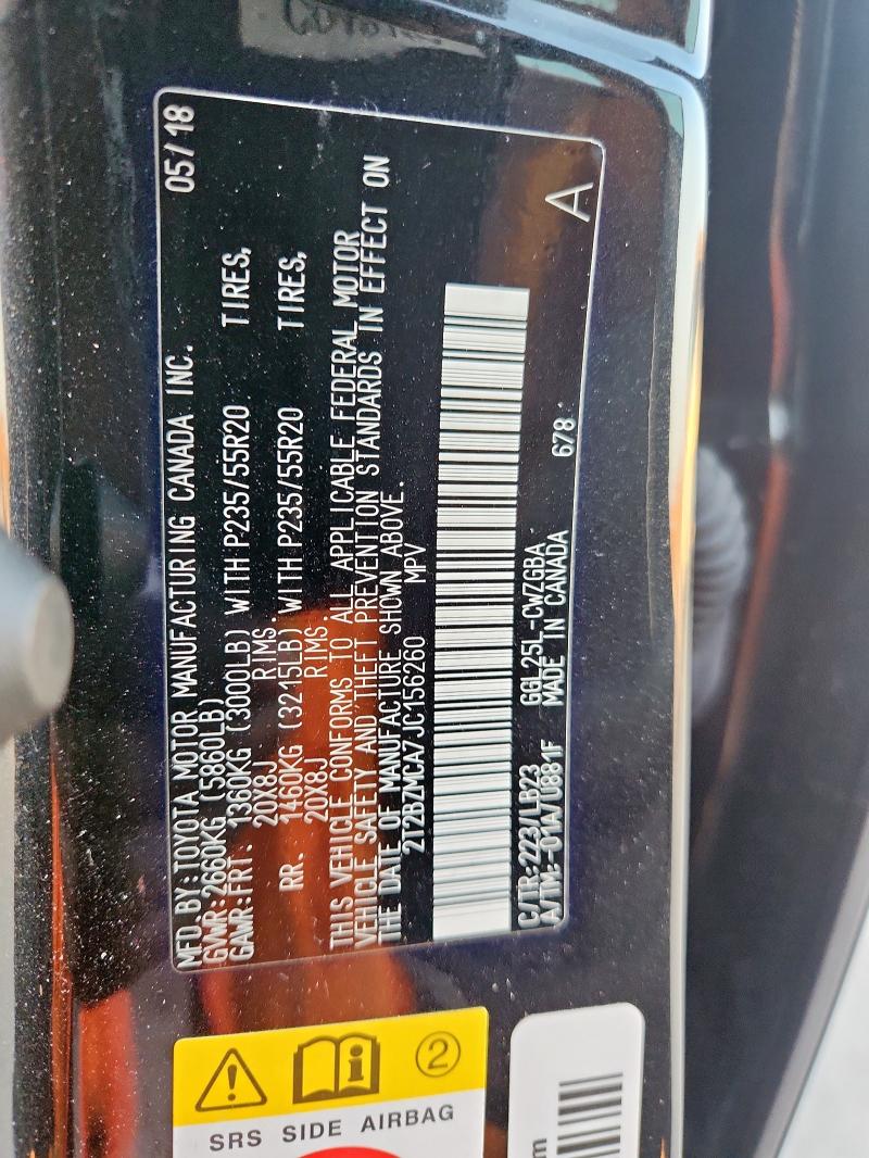 2018 LEXUS RX 350 2T2BZMCA7JC156260