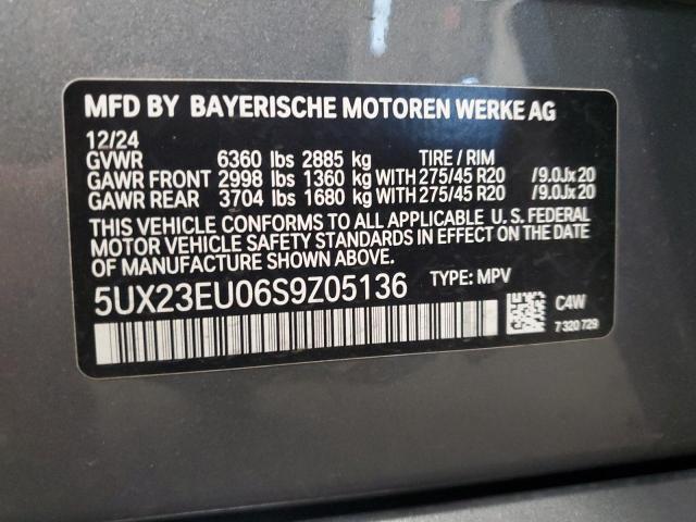 2025 BMW X5 XDRIVE4 5UX23EU06S9Z05136