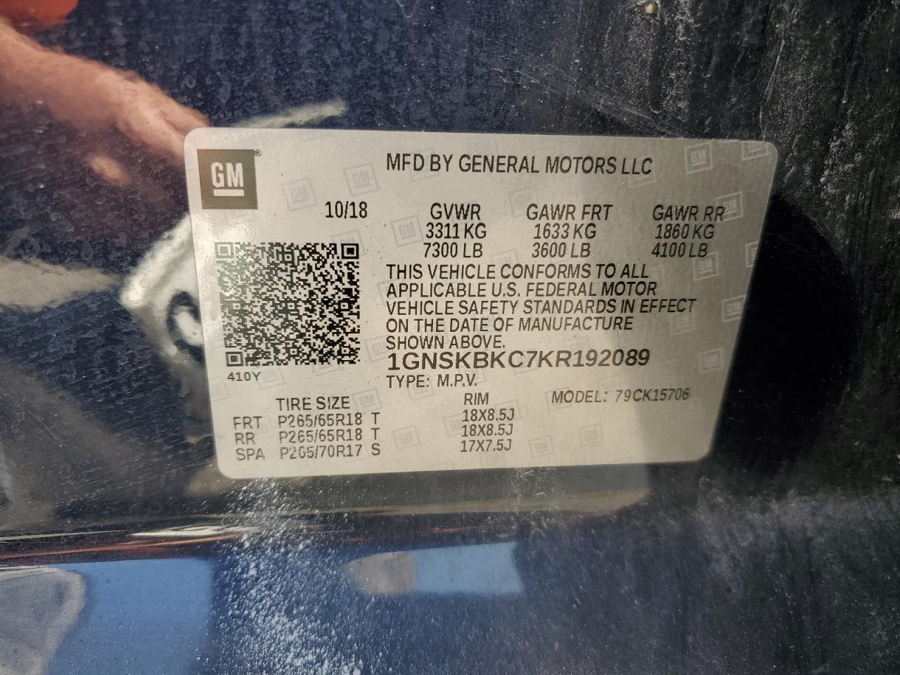 CHEVROLET TAHOE K1500 LT