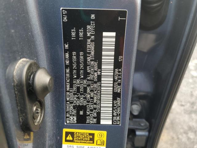 2017 TOYOTA HIGHLANDER LIMITED 5TDDZRFHXHS420785