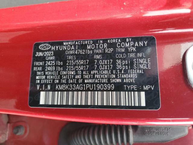 2023 HYUNDAI KONA SEL KM8K33AG1PU190399