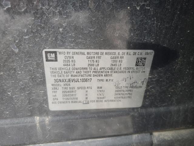 2018 CHEVROLET EQUINOX LT - 3GNAXJEV9JL103617