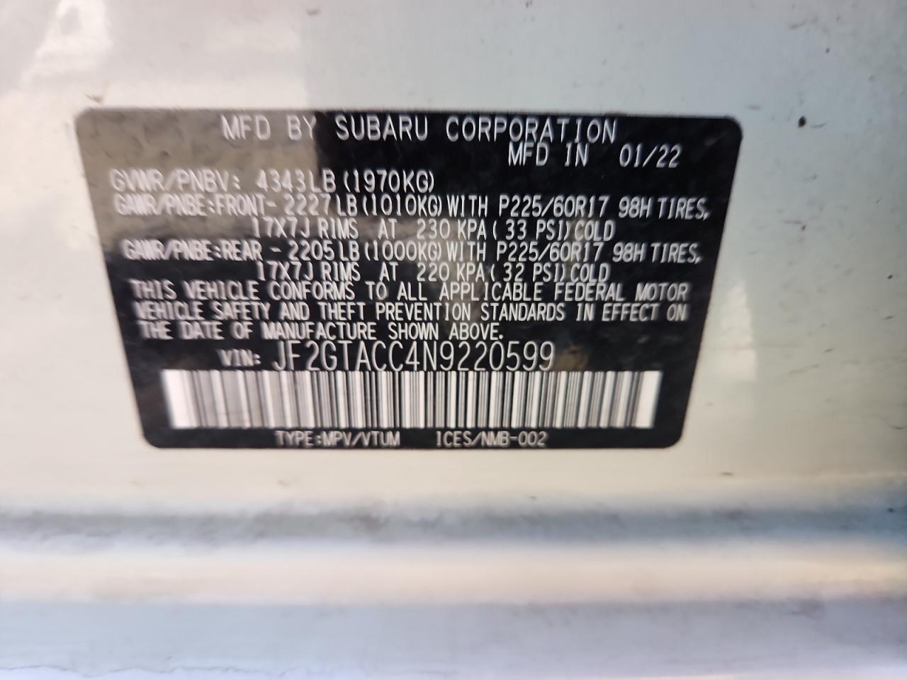 SUBARU CROSSTREK PREMIUM