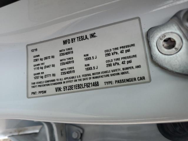 2020 TESLA MODEL 3 - 5YJ3E1EB2LF621468