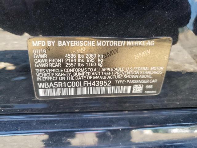 2020 BMW 330I WBA5R1C00LFH43952