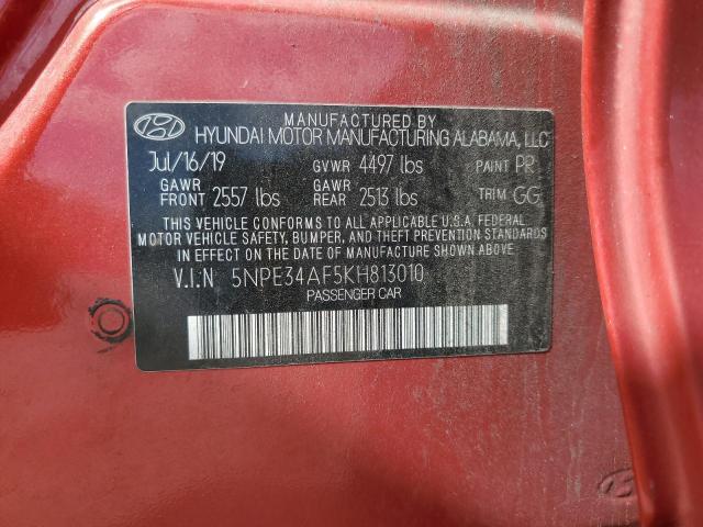 2019 HYUNDAI SONATA LIM 5NPE34AF5KH813010