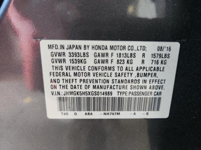 2016 HONDA FIT LX - JHMGK5H5XGS014989