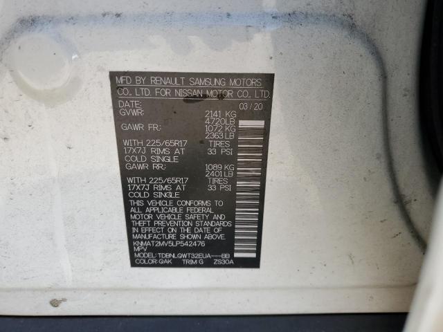 2020 NISSAN ROGUE S #3303998659