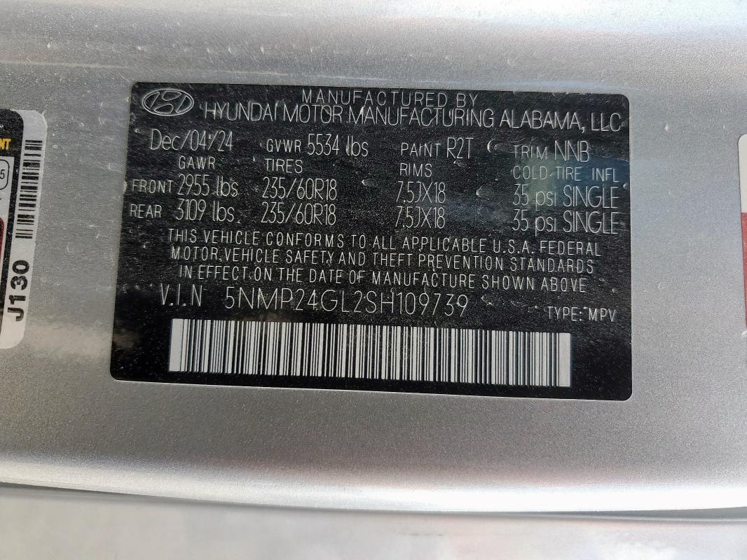 2025 HYUNDAI SANTA FE S #3257091226