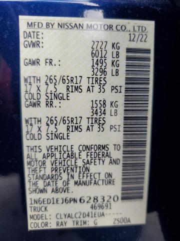 2023 NISSAN FRONTIER S 1N6ED1EJ6PN628320